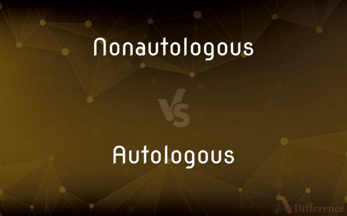 Autologous vs nonautologous tissue substitute