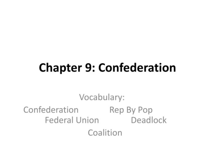 Chapter 9 the confederation and the constitution